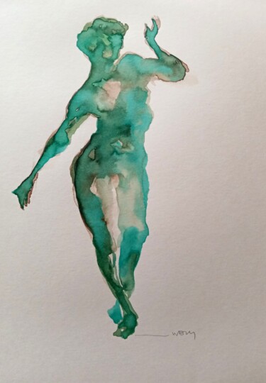 Peinture intitulée "Sans titre 6" par Sandrine Wely, Œuvre d'art originale, Encre