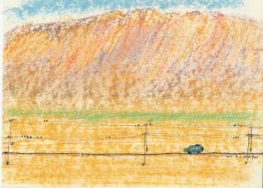 绘画 标题为“火焰山3” 由怡 张, 原创艺术品, 粉笔