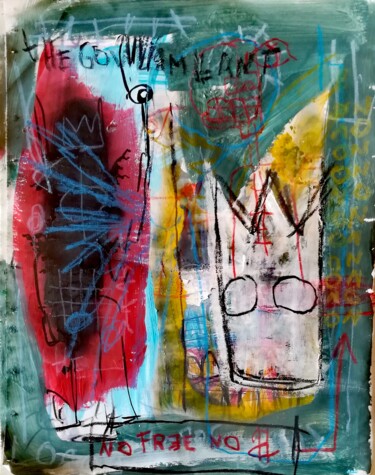 Schilderij getiteld "P.... Of président" door Hector O'Kanin, Origineel Kunstwerk, Acryl