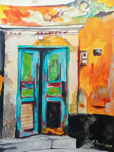 Painting titled "Le souvenir inoubli…" by Abdelilah Boubchir, Original Artwork, Gouache