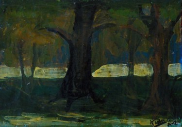 Painting titled "The early morning" by Aleksandr Glukhov, Original Artwork, Gouache