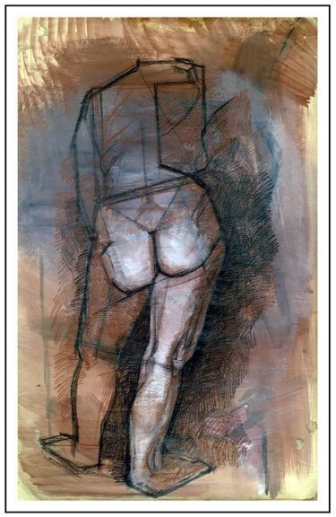 Painting titled "Nude from the Acade…" by Dario Raffaele Orioli, Original Artwork, Acrylic