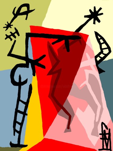 Digital Arts titled "la cape" by Franck Vidal, Original Artwork, Digital Painting