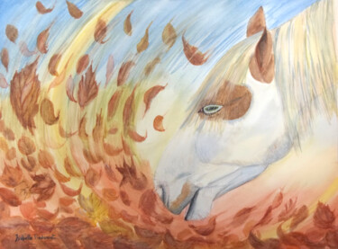 Aquarelle originale et unique, intitulée: Le souffle 「Aquarelle originale…」というタイトルの絵画 Isabelle Redonnetによって, オリジナルのアートワーク, 水彩画