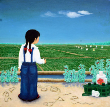 绘画 标题为“听见妈妈的歌声” 由怡 张, 原创艺术品, 油