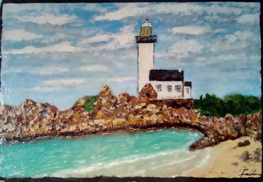Peinture intitulée "Phare de Brignogant…" par Alain Favé, Œuvre d'art originale, Acrylique