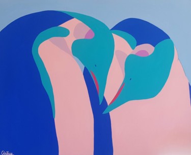 Painting titled "Empereurs" by Emilie Chêne, Original Artwork, Acrylic Mounted on Other rigid panel
