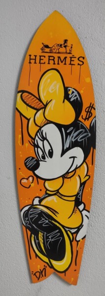 「Planche de Surf Min…」というタイトルの絵画 David Nicolas (Daru)によって, オリジナルのアートワーク, スプレー式塗料