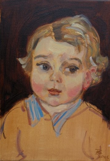 Painting titled "Little boy from Oxf…" by Varvara Bracho, Original Artwork