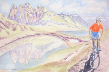 Aquarelle originale et unique, intitulée: Aiguille noire Peinture intitulée "Aquarelle originale…" par Isabelle Redonnet, Œuvre d'art originale, Aquarelle