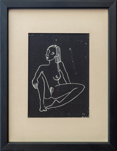印花与版画 标题为“Ginoide nero” 由Alessandro Flavio Bruno, 原创艺术品, Linocuts 安装在其他刚性面板上