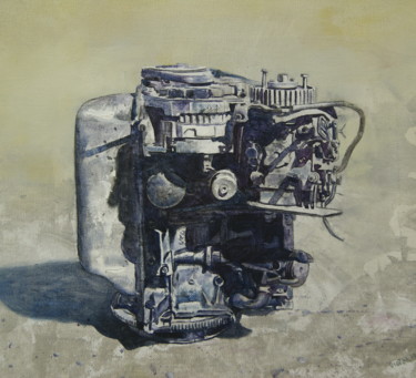 绘画 标题为“Peugeot serie:Maqui…” 由Victor Manuel Ojeda Collado, 原创艺术品, 油 安装在木质担架架上