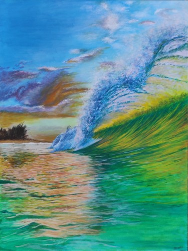 绘画 标题为“Vagues” 由Laurent Bougouin, 原创艺术品, 丙烯