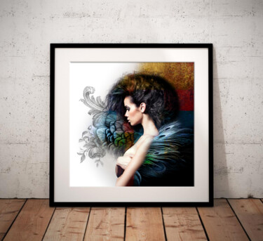 Digital Arts titled "Black Swan" by Edit Zs. Toth (The GRAPH Collection), Original Artwork, 2D Digital Work