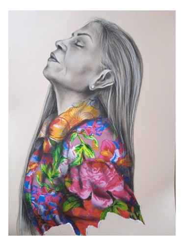 제목이 "Âme sereine"인 그림 Cathy로, 원작, 파스텔