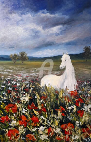 "Misha" başlıklı Tablo Natalia Caragherghi "Naty" tarafından, Orijinal sanat, Petrol