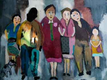 Peinture intitulée "un dimanche a Barbe…" par Martine Flory, Œuvre d'art originale, Acrylique