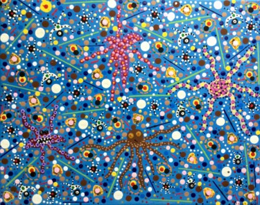 Peinture intitulée "Flourishing" par Adam Kamhi, Œuvre d'art originale, Acrylique