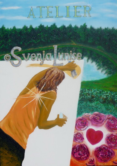 "Flyer Atelier Svenj…" başlıklı Tablo Karin Sternberg tarafından, Orijinal sanat, Petrol