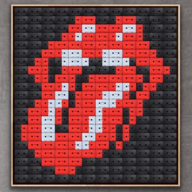 Sculpture intitulée "Rolling stones Favo…" par Xaro, Œuvre d'art originale, Mosaïque Monté sur Panneau de bois