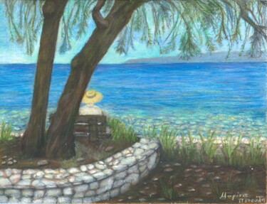Sea view Картина под названием "Sea view" - Marina Petsali, Подлинное произведение искусства, Пастель