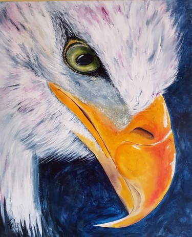 Peinture intitulée "Pygargue" par Faver, Œuvre d'art originale, Acrylique