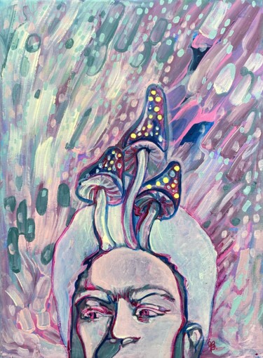 绘画 标题为“abstract portrait w…” 由Julia Brinkfrau, 原创艺术品, 丙烯