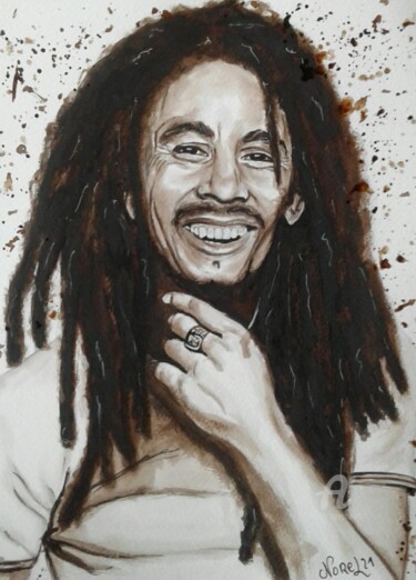 绘画 标题为“Bob Marley 2” 由Norel, 原创艺术品, 墨