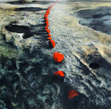 绘画 标题为“Chili, geysers del…” 由Ji Aime Art, 原创艺术品, 丙烯 安装在木质担架架上