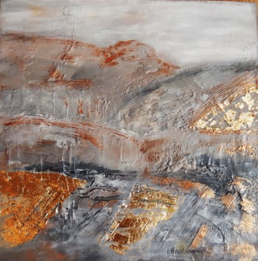 绘画 标题为“Gold landscape” 由Ivana Pelouchová (IVANEL), 原创艺术品, 丙烯 安装在木质担架架上