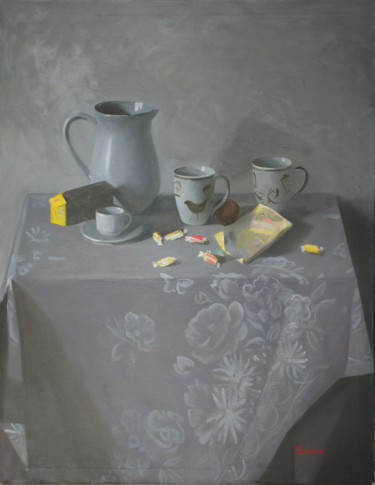 Painting titled "Twilight" by Oksana Slezina, Original Artwork, Oil