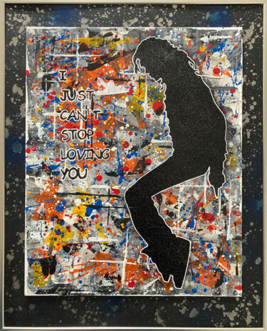 Painting titled "Michael 1" by Christophe Gandolphe, Original Artwork, Acrylic Mounted on Glass