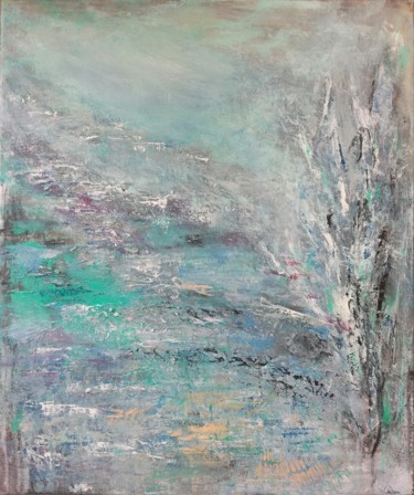 Painting titled "Frozen country" by Lisa Steeven, Original Artwork, Acrylic