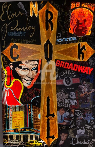 Religion rock and roll 绘画 标题为“Religion rock and r…” 由Ykstreetart, 原创艺术品, 丙烯