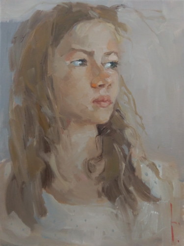 제목이 "Thinking"인 미술작품 Lorena Iavorschi로, 원작, 기름