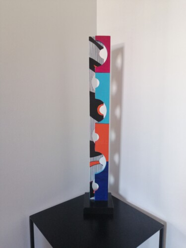 Sculpture intitulée "Skyline" par Carole Carpier, Œuvre d'art originale, Bois