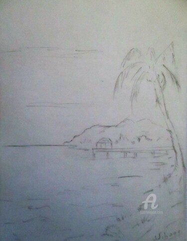 Drawing titled "N' Gouja" by Roberto Urbano, Original Artwork, Pencil