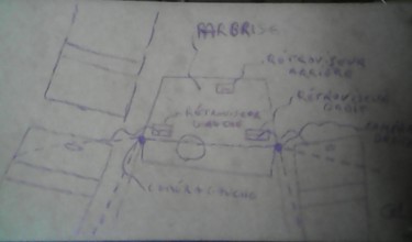 Drawing titled "rétrocaméra" by Ludovic Grumel, Original Artwork, Conté