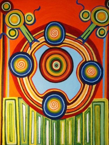 Peinture intitulée "l'élément manquant" par Anne-Marie Gratton, Œuvre d'art originale