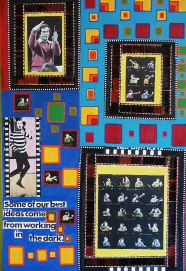 Peinture intitulée "pop-pellicule" par Anne-Marie Gratton, Œuvre d'art originale