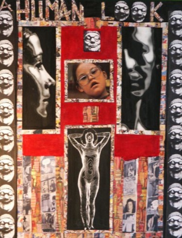 Peinture intitulée "human look" par Anne-Marie Gratton, Œuvre d'art originale