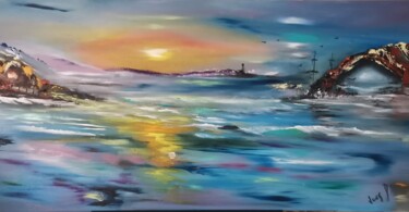 Peinture intitulée "Ailleurs" par Pascal Jung, Œuvre d'art originale, Huile