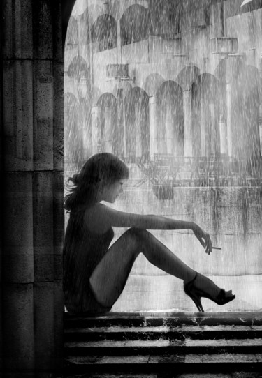 Photographie intitulée "La pluie fait des c…" par Gabriel Cotelle, Œuvre d'art originale, Photographie numérique