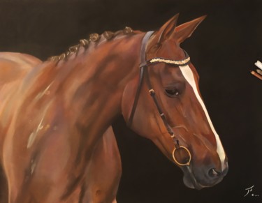 Dessin intitulée "Cheval (Boucle de C…" par Paul Clair, Œuvre d'art originale, Pastel