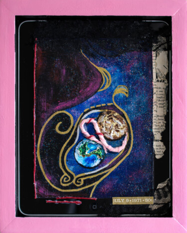 Twinned Planets 绘画 标题为“Twinned Planets” 由Brittany Ellis, 原创艺术品, 丙烯