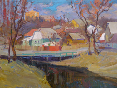 Near the Strizhen River 绘画 标题为“Near the Strizhen R…” 由Victor Onyshchenko, 原创艺术品, 油