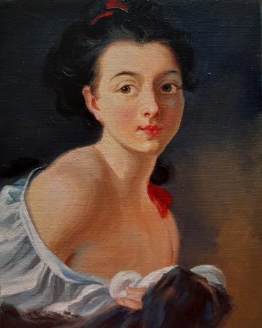 Peinture intitulée "Copie d'un portrait" par Igor Stepanov, Œuvre d'art originale, Huile