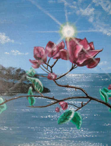 Rayon de Soleil Peinture intitulée "Rayon de Soleil" par Claude Blaesius, Œuvre d'art originale, Acrylique