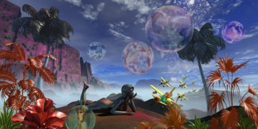 Digital Arts titled "Purple Haze" by Rikkihop, Original Artwork, 3D Modeling