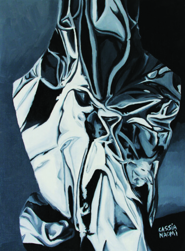 Painting titled "wrapper #1" by Cassia Naomi, Original Artwork, Oil